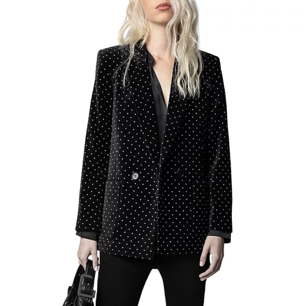 Zadig & Voltaire | Visko Velvet Glitter Dots Blazer